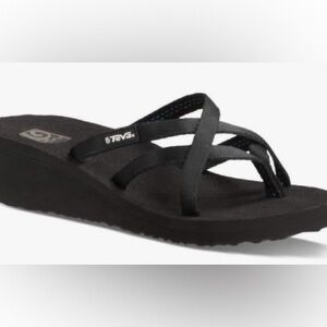Teva Women's Black Cross-Strap Slide Sandal